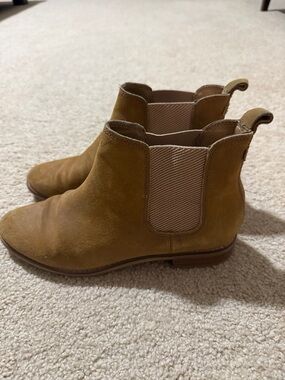 Toms Tan Suede Chelsea Ankle Boots
